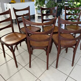 Suite 6 chaises de Bistrot vintage années 1960
