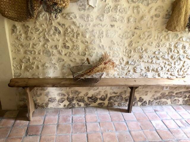 Large renovated farm bench