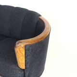 1930s Art Deco Curved Banana Sofa