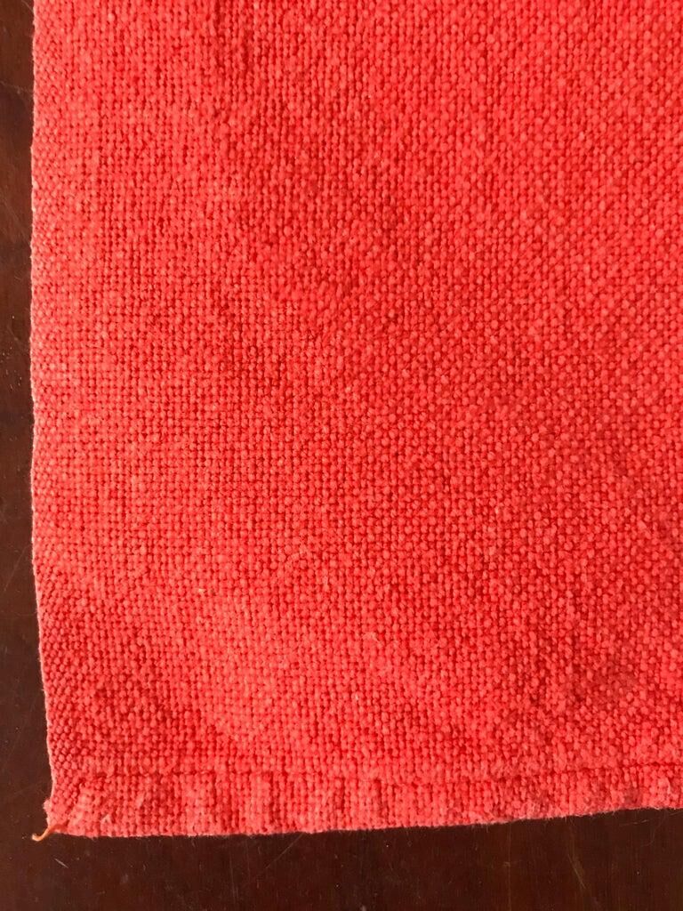 Set de nappe et 6 serviettes de table Linge de coton basque ancien France 1950