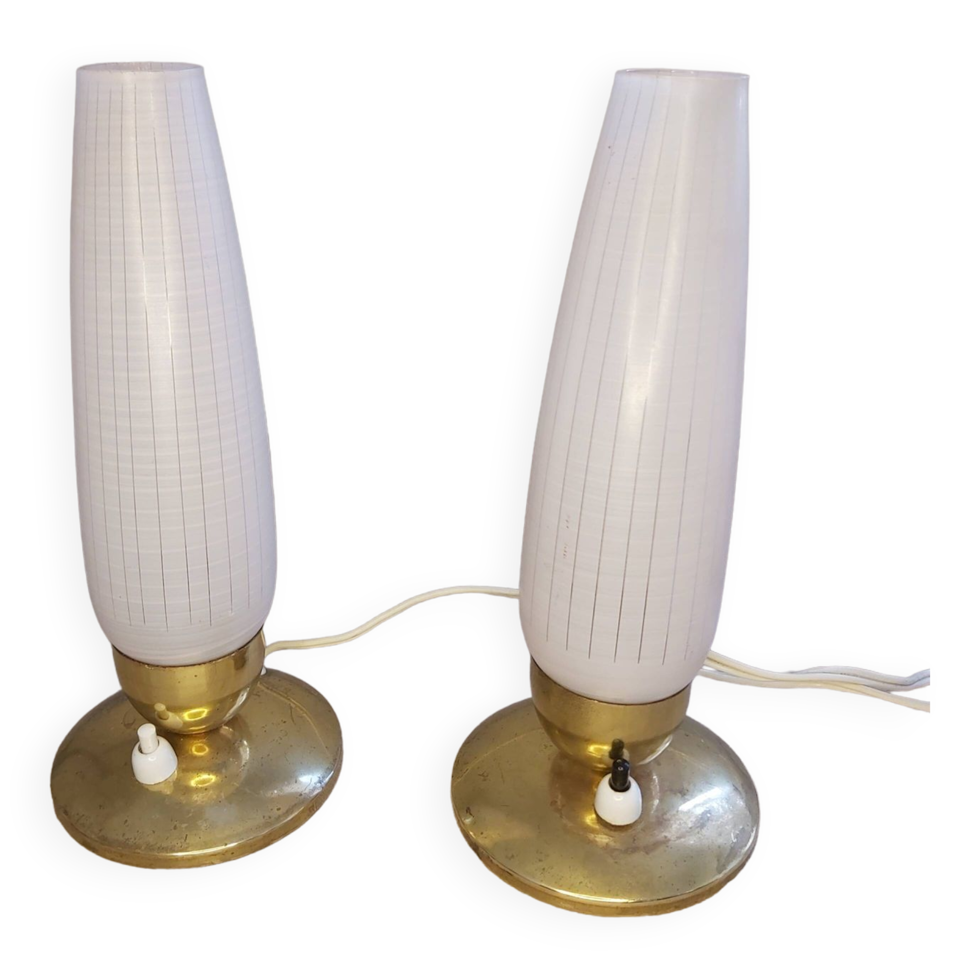 A pair of bedside lamps, 1960s.