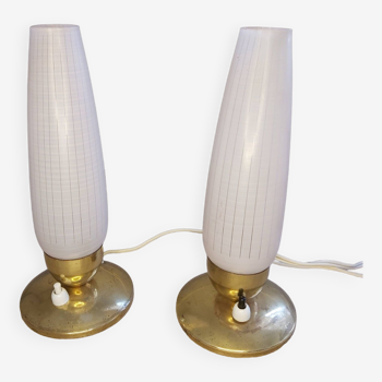 A pair of bedside lamps, 1960s.