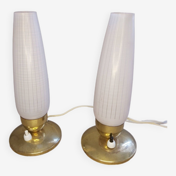 Une paire de lampes de chevet, années 1960.