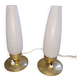 A pair of bedside lamps, 1960s.