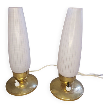 Une paire de lampes de chevet, années 1960.