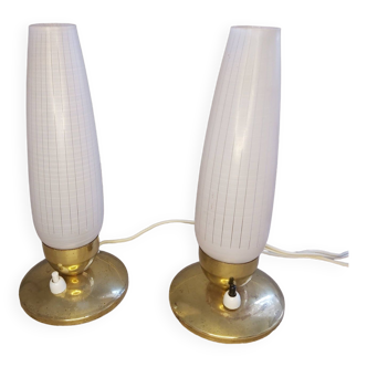A pair of bedside lamps, 1960s.