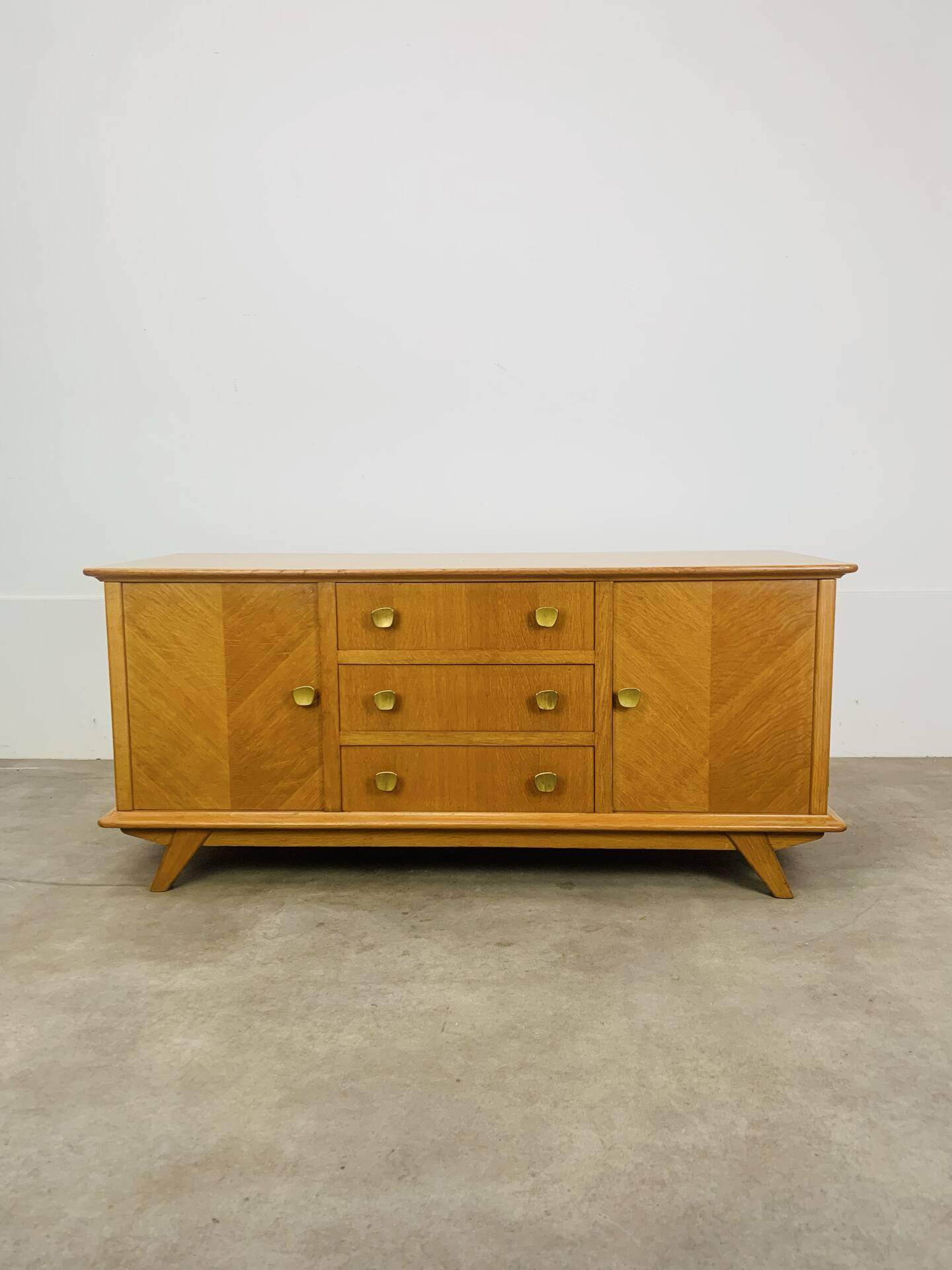 Enfilade en chêne blond, années 50, vintage 