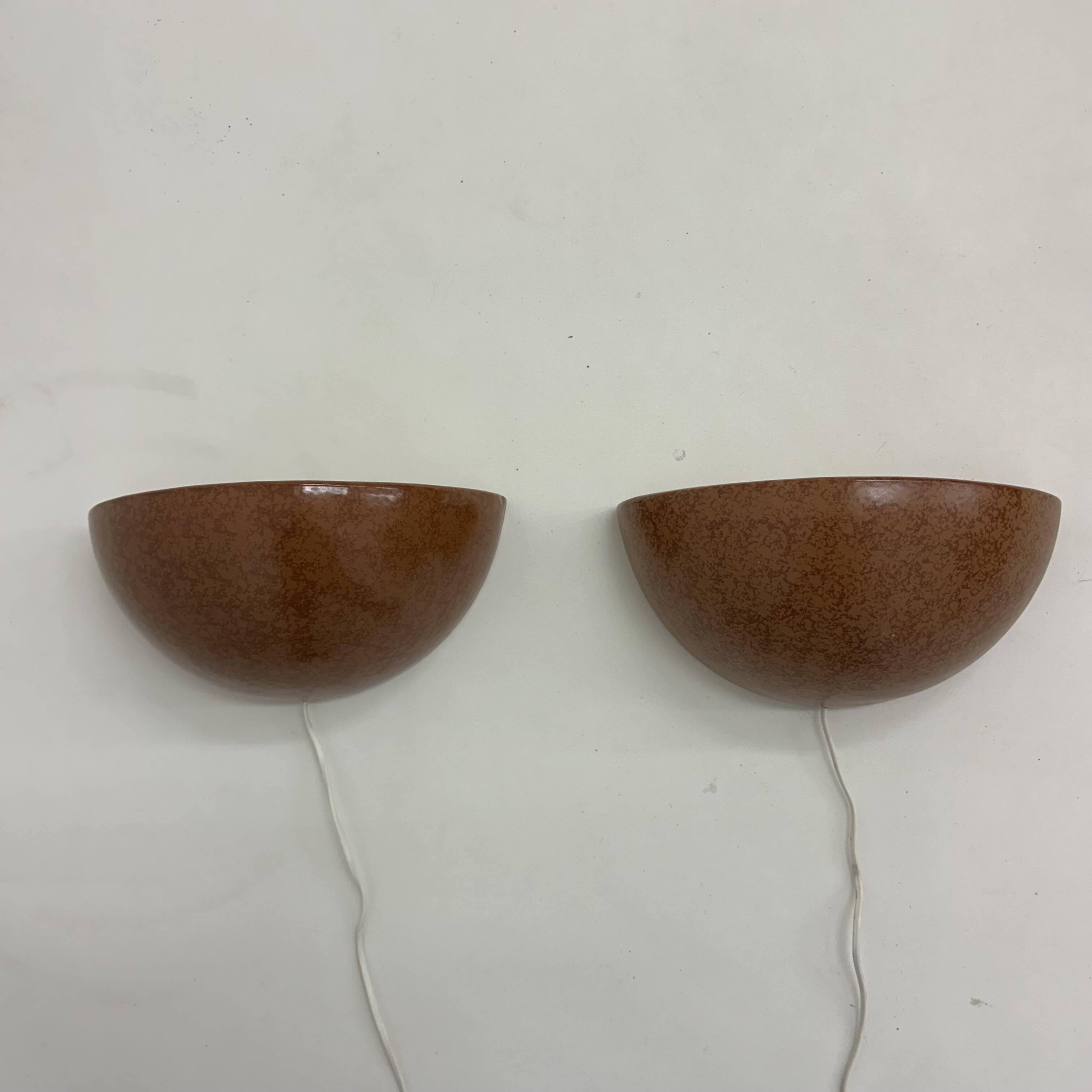 Set of 2 ceramic wall lamps , 1970s
