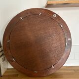 Round wooden mirror