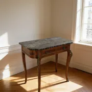 Table console avec plateau en marbre – 19e siècle