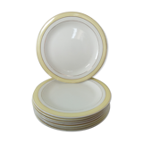 Set of vintage dessert plates of salt pans