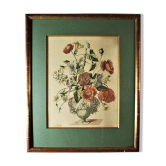Nicolas Robert, composition florale, gravure, XIXème siècle