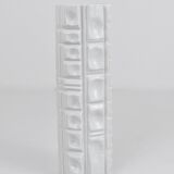 Large White Relief Op Art Porcelain Vase Rosenthal Germany, 1960s