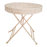 Table de jardin ancienne en fer forgé et fonte,pliante