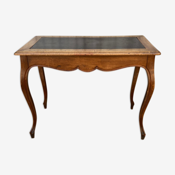 Table de style Louis XV plateau cuir