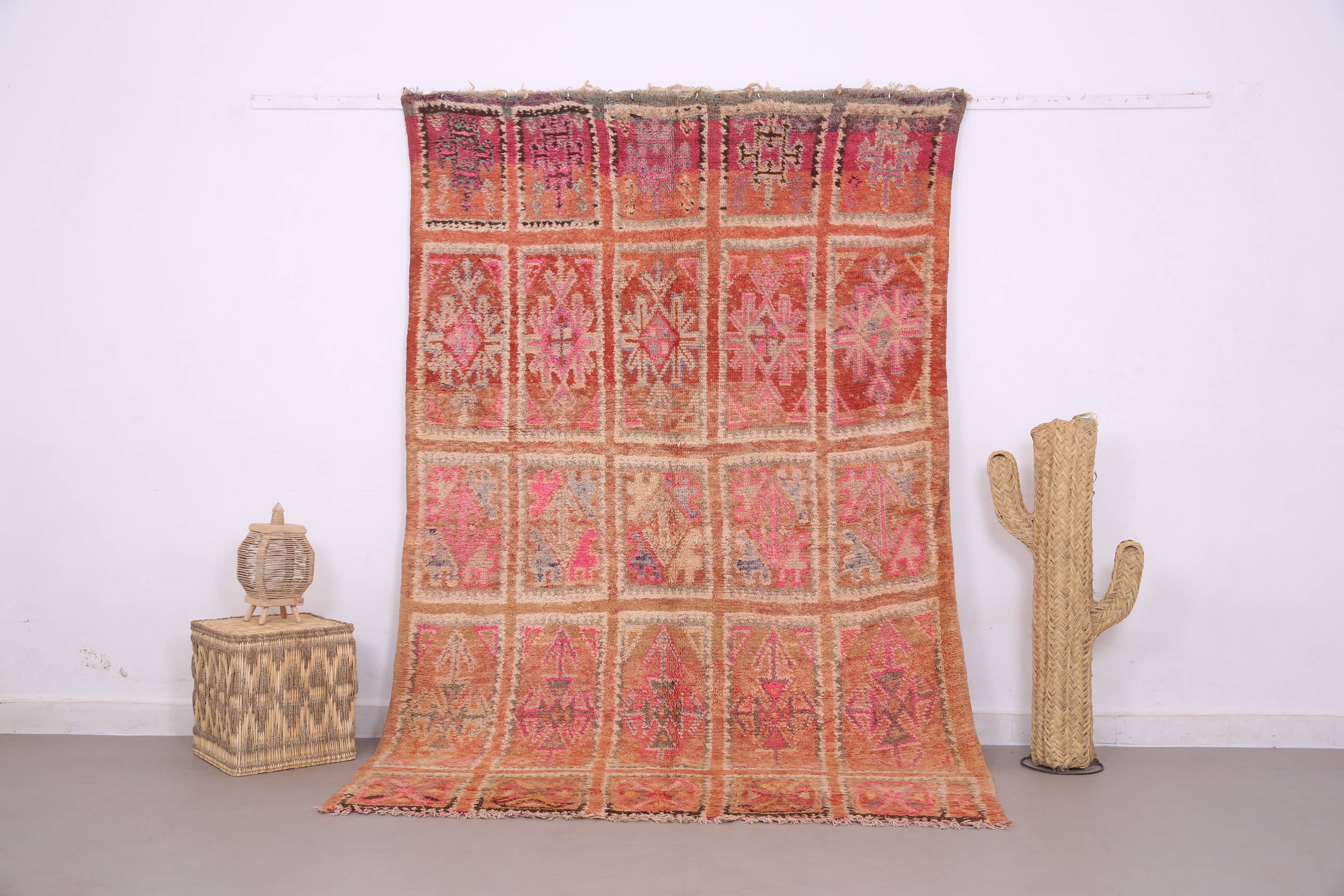 Pink Vintage Moroccan Boujaad Rug 171 x 273 cm - Berber Wool Rug Handmade