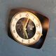 Vintage formica clock silent wall pendulum 60s "Black red"