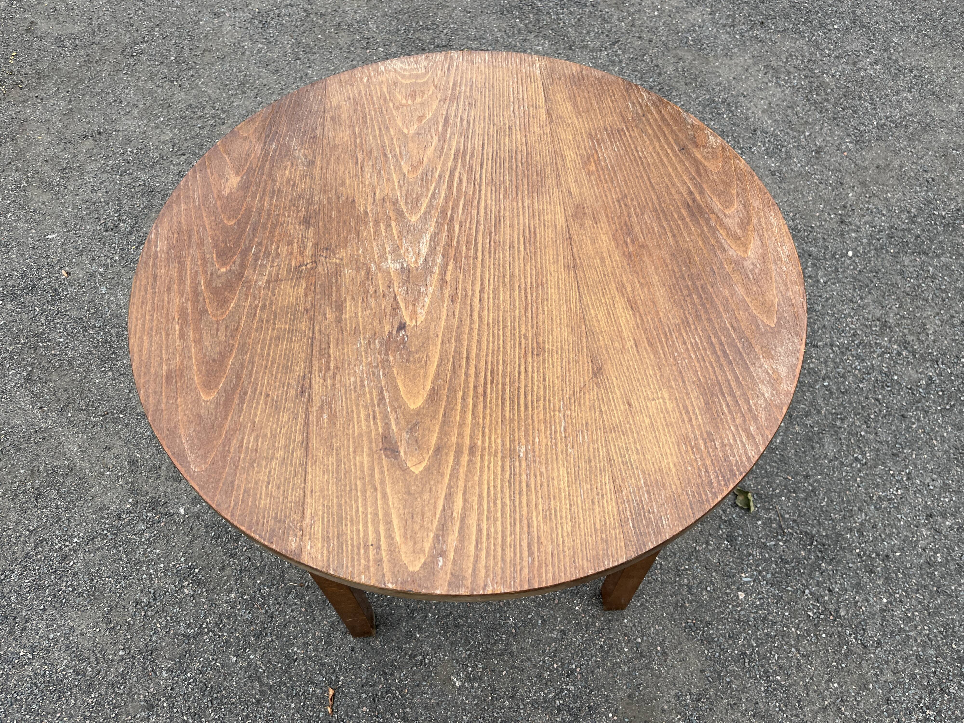 Vintage wooden round table