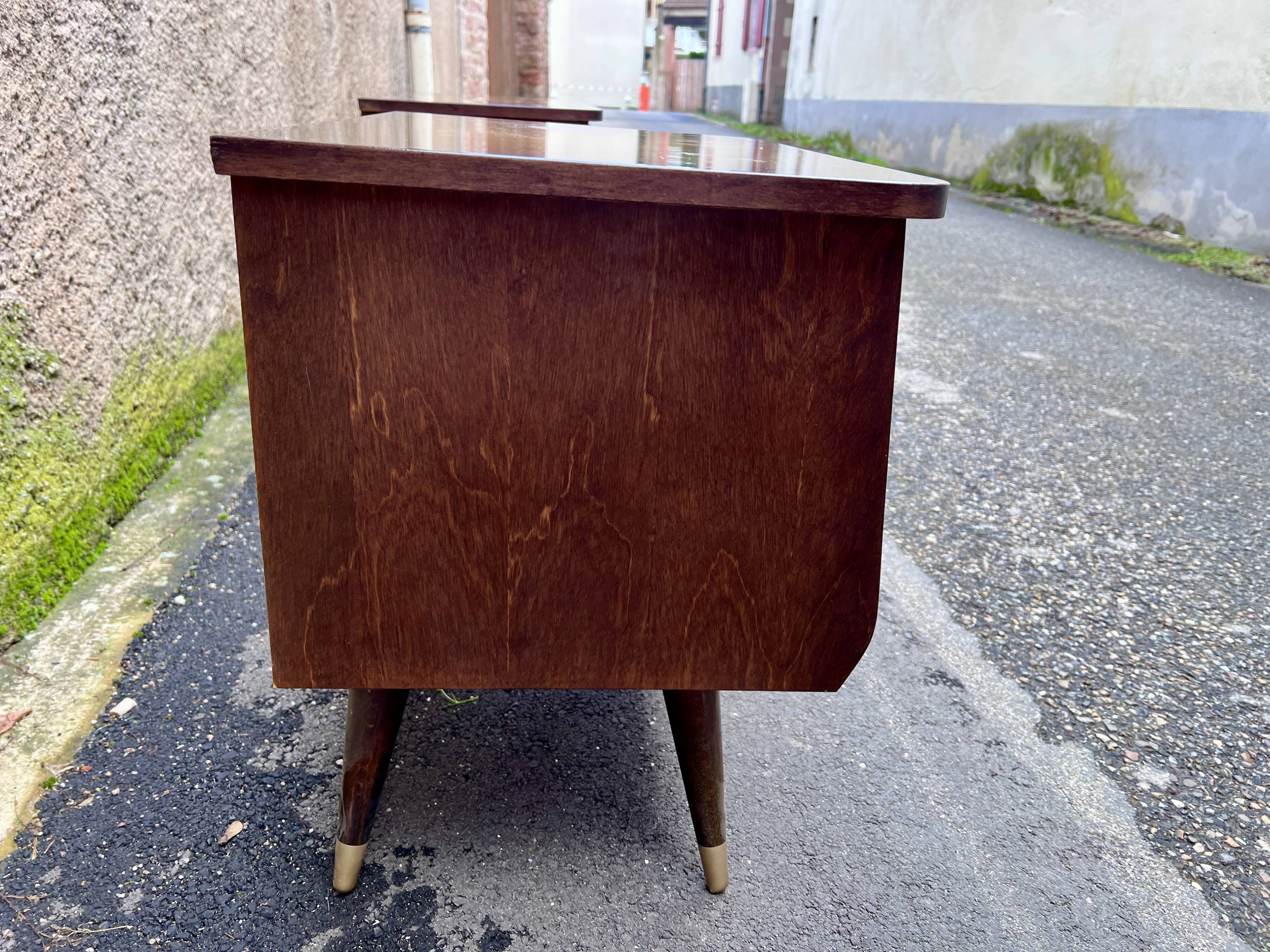Pair of bedside tables, end of vintage sofa, old 1950