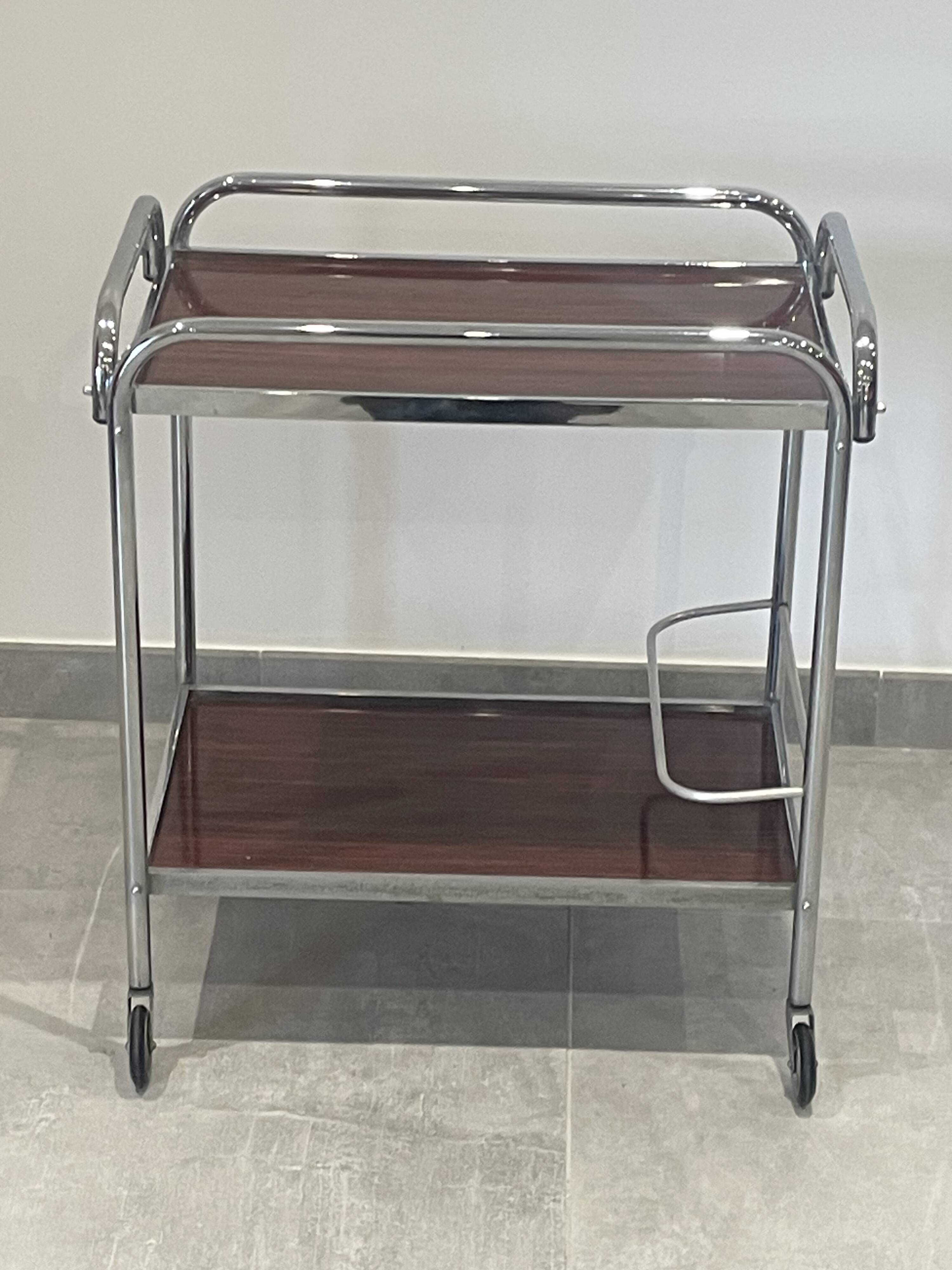 Rare 1970s design side table, removable tray.