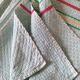 Ensemble nappe et 11 serviettes coton damassé vintage