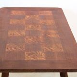 Oak wood coffee table with veneer inlay, 1960