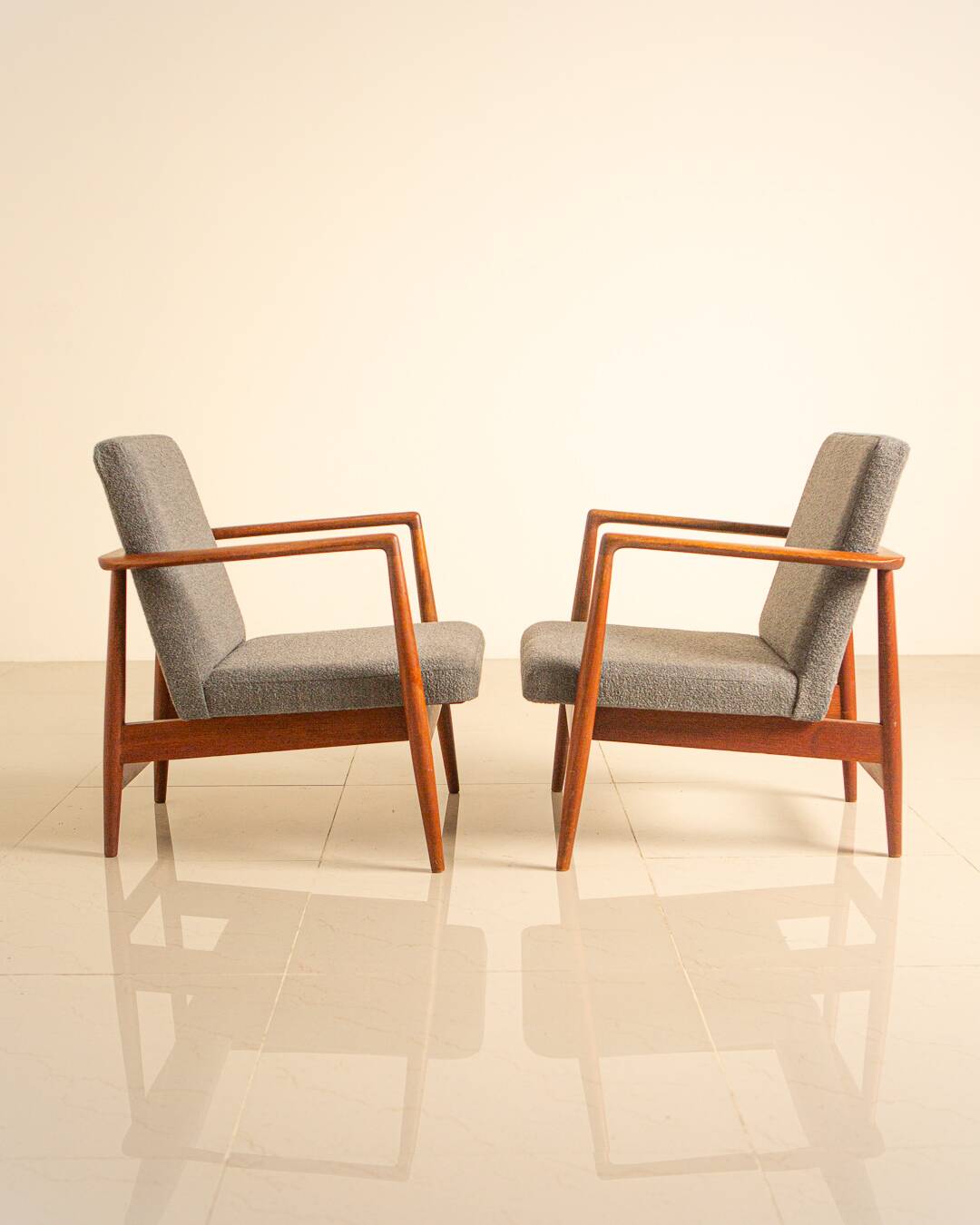 Pair of teak armchairs by CB Hansen for SL Møbler 60's