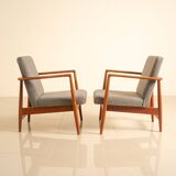 Pair of teak armchairs by CB Hansen for SL Møbler 60's