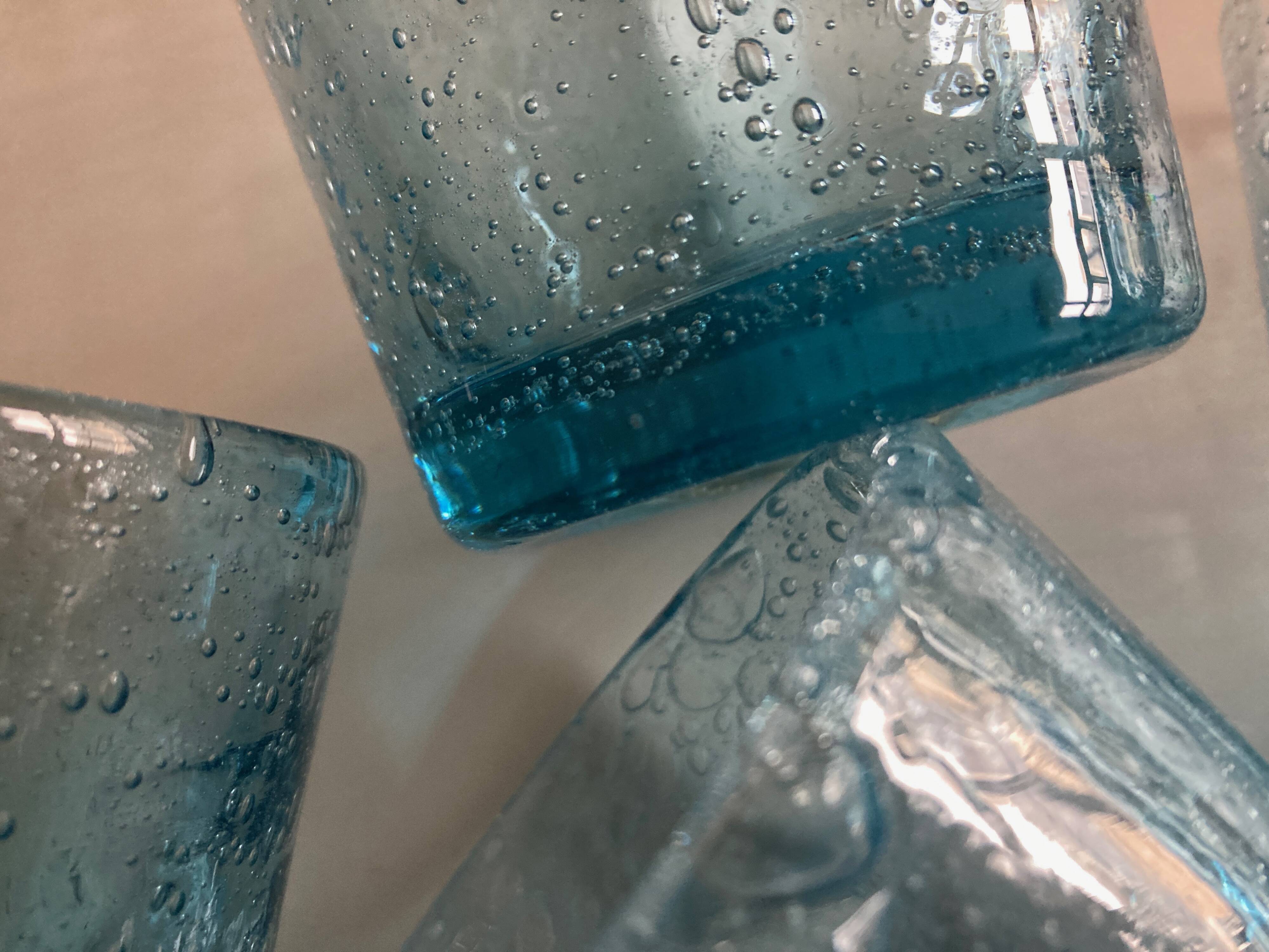 Set of 6 XXXL bubble glass cups from Biot