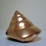Vintage solid brass shell sculptural paperweight