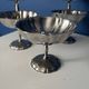 Set of 6 stainless steel ice cream bowls bistro style