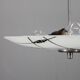 Mid-century pendant chandelier, chromed metal and glass, Czechoslovakia 1970s