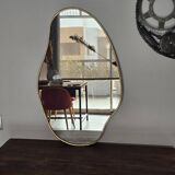 Moroccan Handmade Brass Wall Mirror in Irregular Shape - 100% Handmade