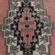 Pink & Navy Blue Classic Persian Rug, 130x225Cm