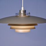 Danish XL hanging lamp in grey, 1970s
