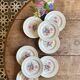 Set of 8 vintage dessert plates - Fleurette by Gien