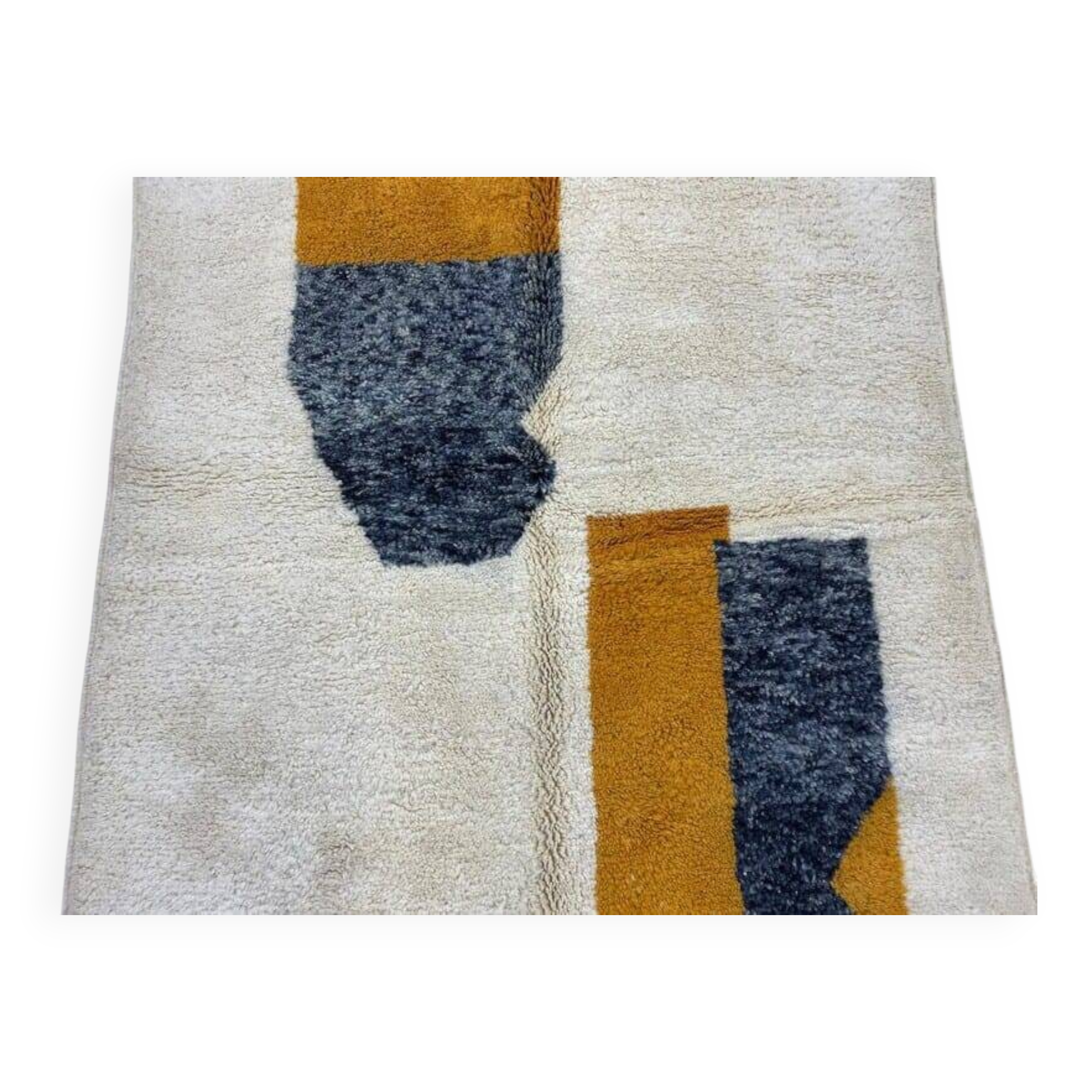 Handmade natural pure wool rug