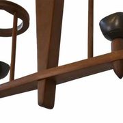 Oak lustre by Guillerme and Chambron and ceramic by Danikowski 1950s