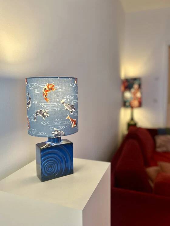 Table lamp without wire in vase by Cari Zalloni for Steuler