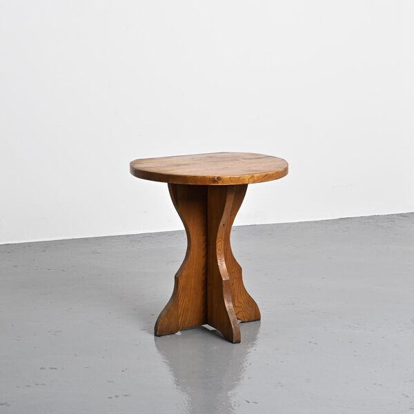 Table murale en bois massif, Alpes françaises, vers 1970