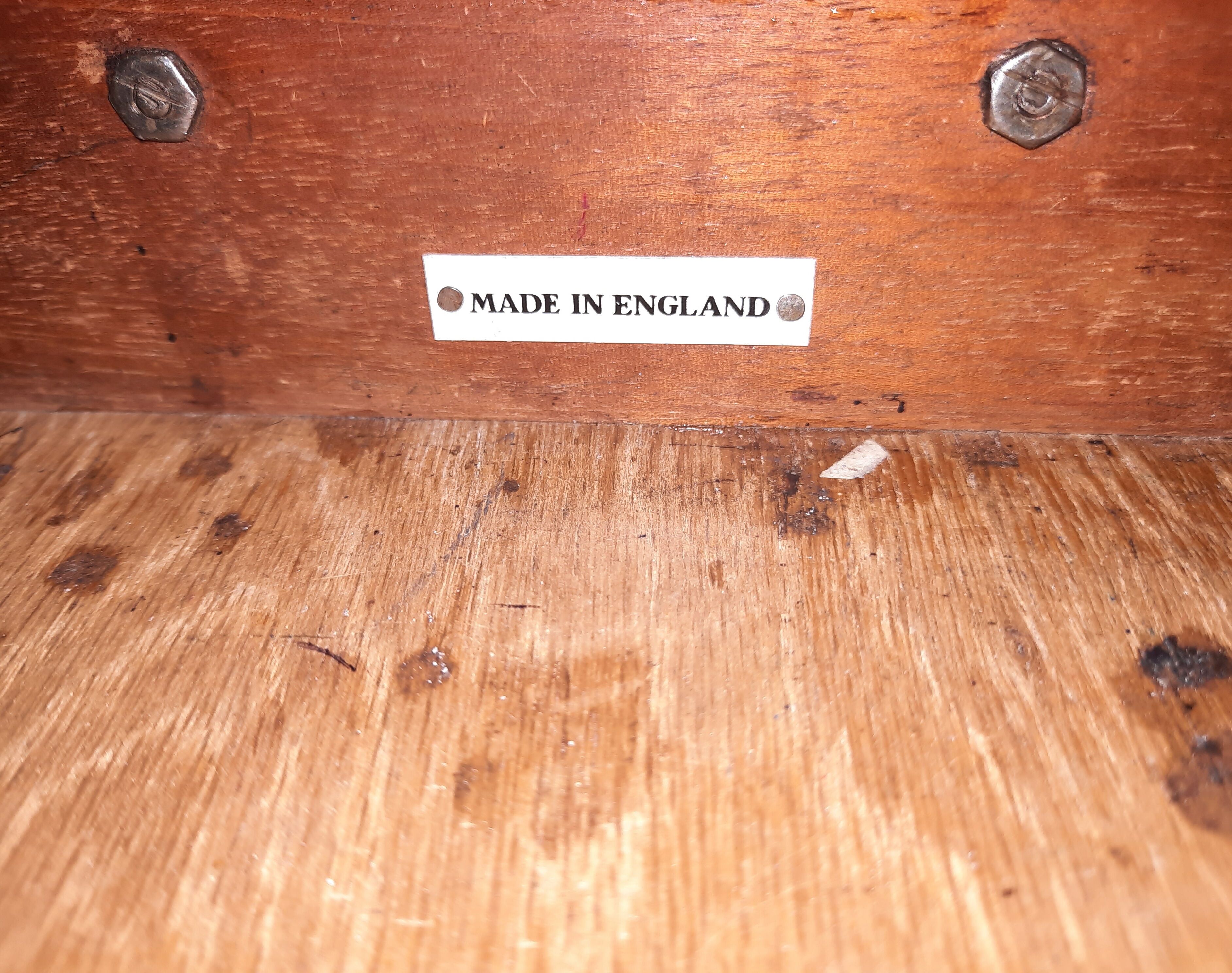 Pair of English mahogany sofa tips