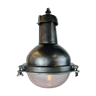 GAL steel suspension lamp with round glass