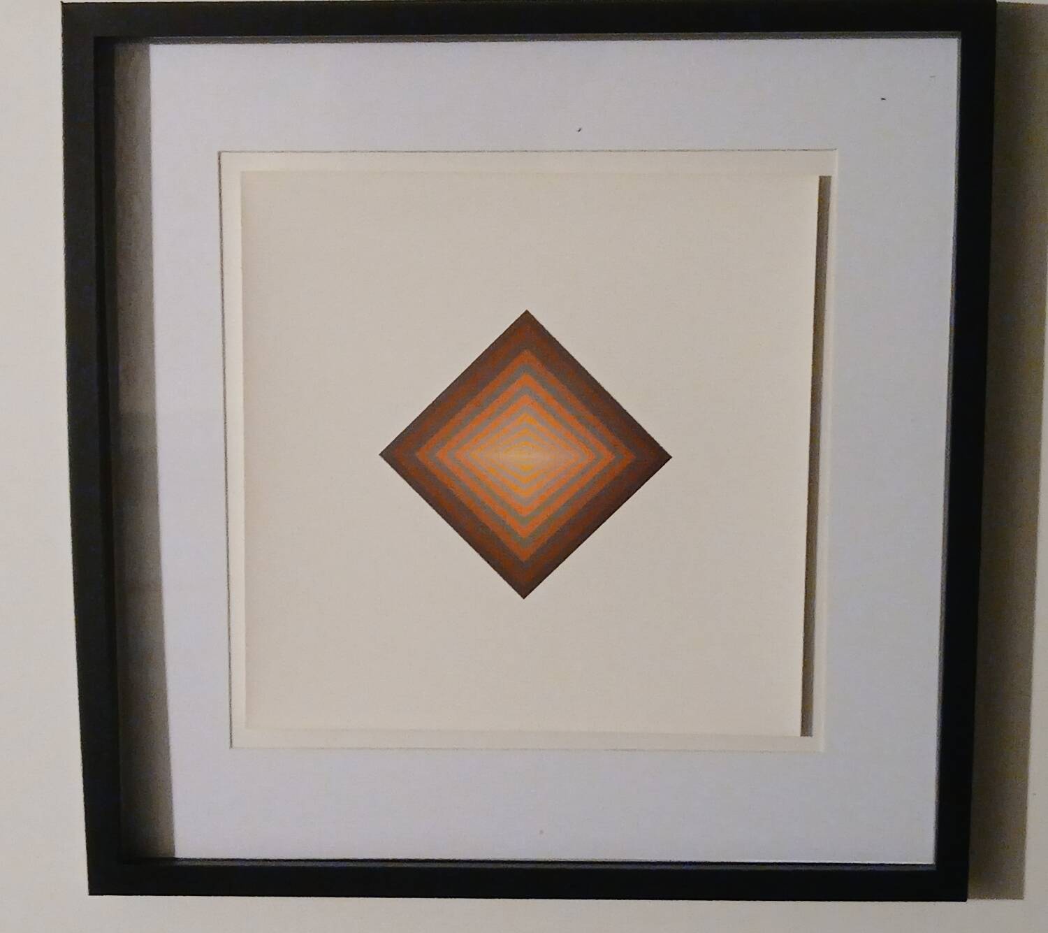 Tableau Vintage Art Optique - Victor Vasarely - Frame 40x40cm
