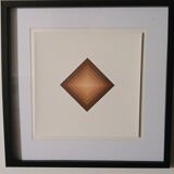 Tableau Vintage Art Optique - Victor Vasarely - Frame 40x40cm