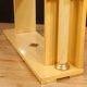 Console italienne en bois exotique du 20ème siècle