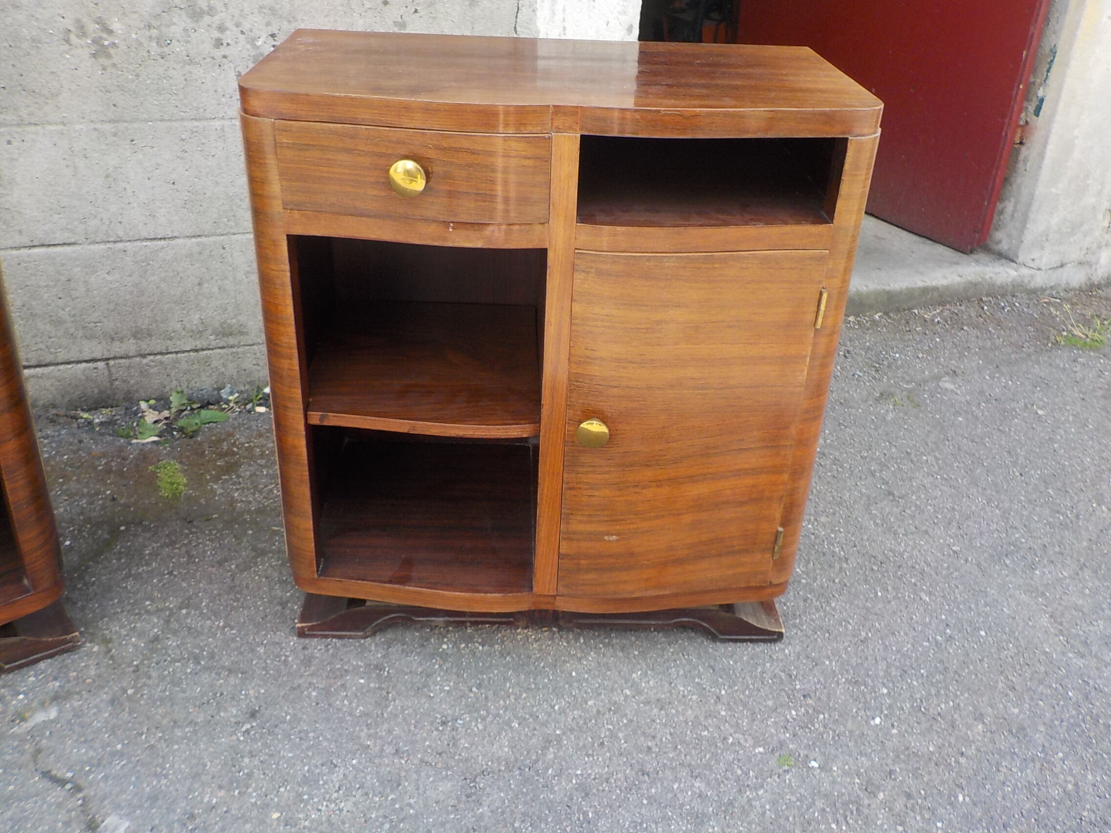 Paire chevet table de nuit art deco ecole de nancy