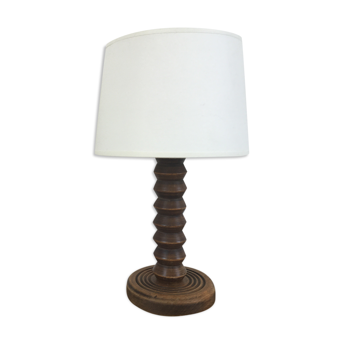Solid wood lamp foot "zigzag" 40s-50s