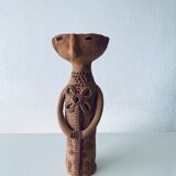 Terracotta personified vase