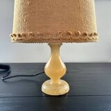 Onyx and jute lamp
