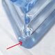 Art deco diamond-shaped vase in light blue color pressed molded glass